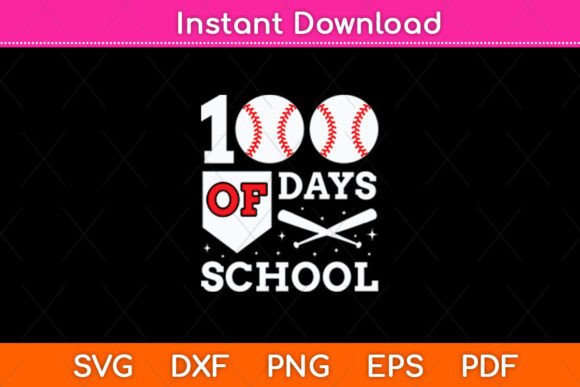 100 Days Baseball Graphics for Crafts & Blogs