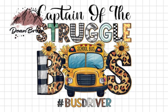 Captain of the Struggle School Bus Png for Crafts and Graphics