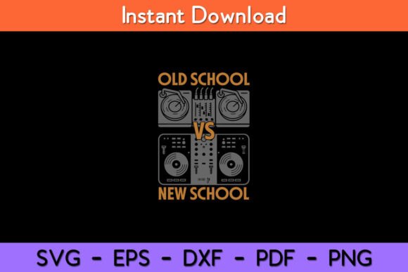 Old School DJ VS New School House Graphics for Crafts