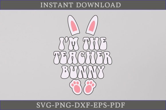 Retro Bunny Graphics for Easter Crafts