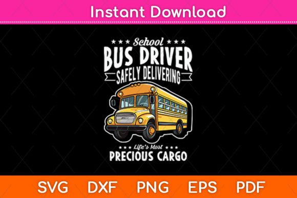 School Bus Driver Graphics for Crafts