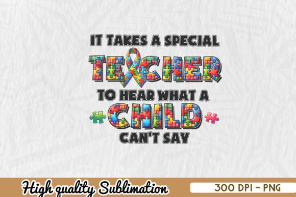 Special Teacher Autism Awareness PNG for Crafts & Graphics