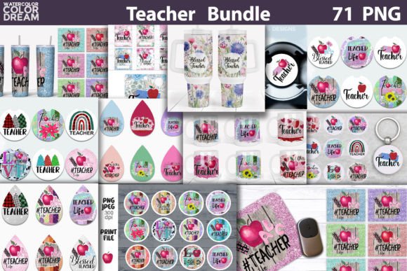 Teacher Sublimation Big Bundle: Graphics for Crafts