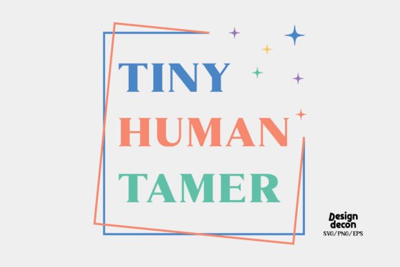 Teacher Tiny Human Tamer Retro SVG for Crafts & Graphics