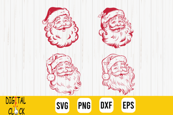 Vintage Santa Graphics for Crafts & Branding